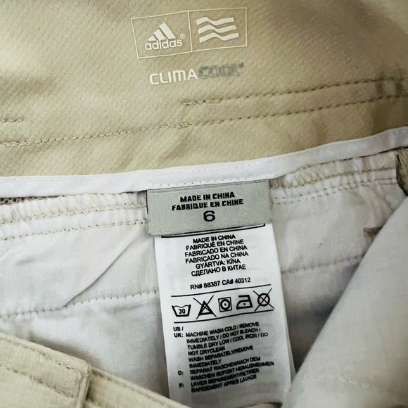 Adidas Climacool Khaki Capri Pants Size 6 Women’s Athletic - Picture 7 of 7